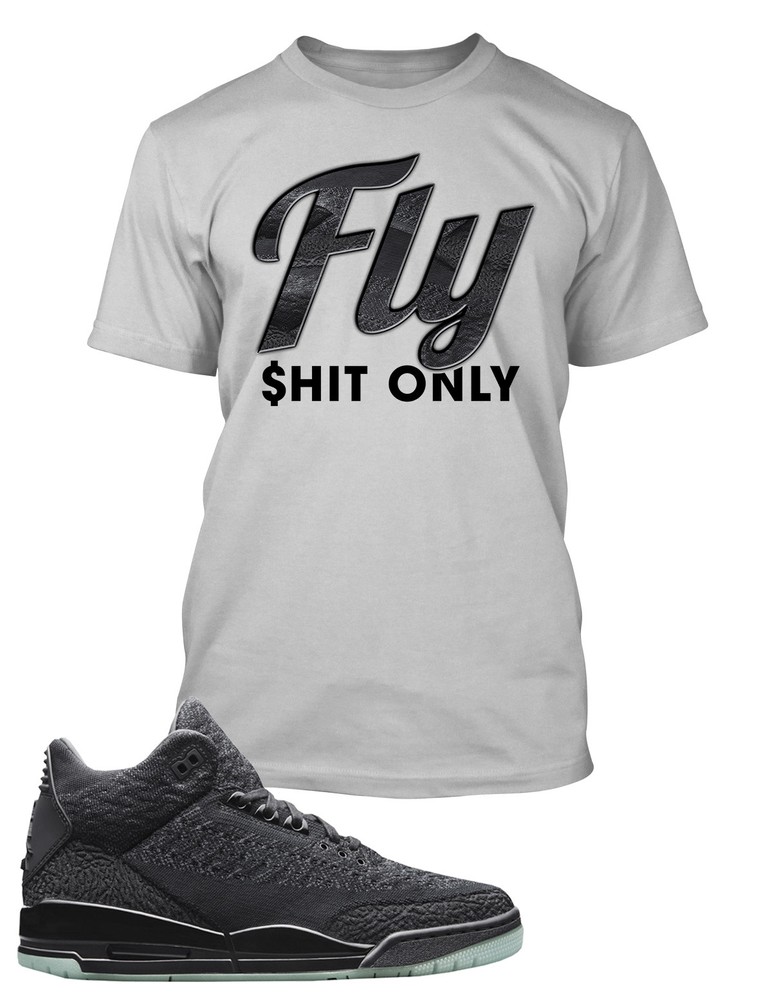 23 Sneaker Graphic Tee Shirt to Match Air J3 Flyknit Sneaker Big Tall Small Fly
