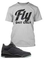 23 Sneaker Graphic Tee Shirt to Match Air J3 Flyknit Sneaker Big Tall Small Fly