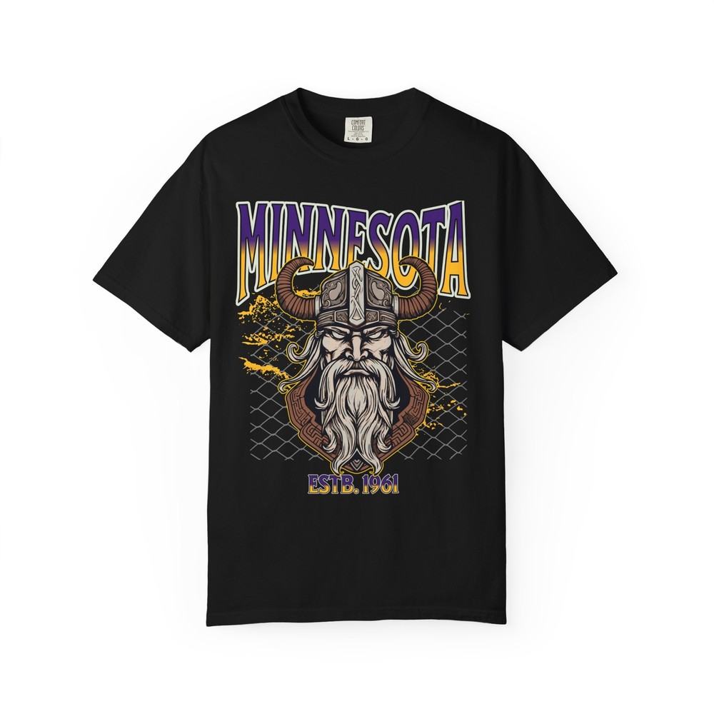 Minnesota Viking Graphic Tee – Vintage Fan Design, Comfort Colors, S-3XL