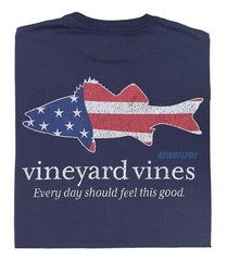 NWT Vineyard Vines Men SS Whale Pocket Crew Tee T-Shirt “GROUPER FLAG” Edition