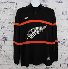 Adidas KG4640 All Blacks Knit Polo Pullover Black Sweater Men’s Medium NWT.