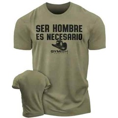 Ser hombre es necesario Workout Gym T-Shirt Funny Gym Shirt for Men