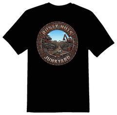 Rusty Nuts Junkyard tee shirt black or white. cars trucks motorcycles