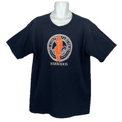 Barbados Surfing T-Shirt/ Men’s (XL) Black 100% Combed Cotton EXTREME SURFING