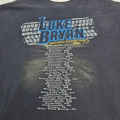 Luke Bryan Shirt Mens 2XL Black Dirt Road Diaries Tour 2013 Concert Tee Country