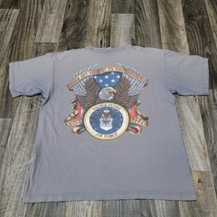 Bayside U.S. Air Force Graphic Tee Shirt Mens Large Faded USA Made
