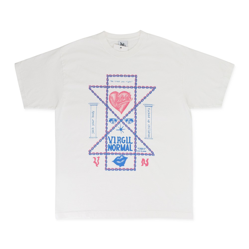 NWT VIRGIL NORMAL SILK WAREHOUSE OFF WHITE T-SHIRT SIZE S $50
