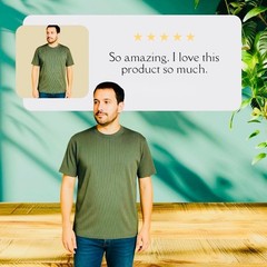 Croft & Barrow Men’s Green Ribbed T-Shirt Crew Neck & V-Neck L XL