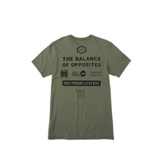 Rvca All Brand SS Military Black Graphic Multi Logo Regular Fit Men’s T-Shirt