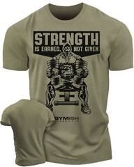 077. Strength Earned Workout T-Shirt