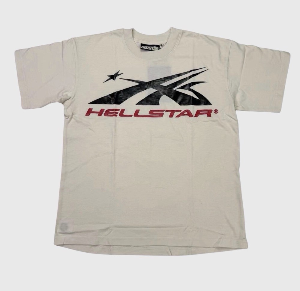 Hellstar Gel Sport Logo T-shirt ‘White/Red’ Size Large