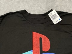 Sony PlayStation Classic Logo Ripple Junction T-Shirt Men’s M Medium Black New