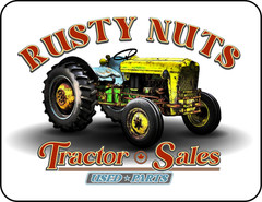 Rusty Nuts Tractors – Ringspun Cotton T-Shirt – Farming/Agriculture