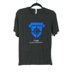 GOOGLE Student Ambassador Small Short Sleeve T Shirt Heater Gray Blue