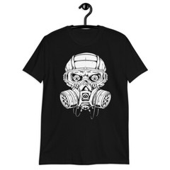 SKULL AND GASMASK AWESOME GRAPHIC Short-Sleeve Unisex T-Shirt