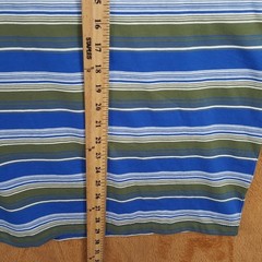 MARKET STUDIO Shirt Mens XXL Blue Stripe Pullover Crew Smiley T-Shirt Tee