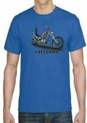 Adult DryBlend® T-Shirt – ( FREEDAMN – AMERICAN PRIDE / BIKER / CHOPPER)