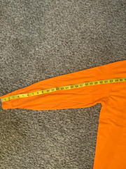 Set 3 pieces. Gildan Heavy Cotton Long Sleeve T-Shirt Safety Orange Unisex