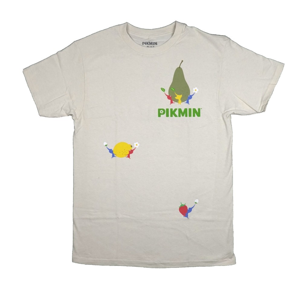Pikmin New Adult T-Shirt – Fruit Carrying Pikmins Front & Back