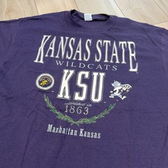 Vintage Kansas State Wildcats KSU Shirt XXL Single Stitch USA Galt Sand 80s 90s