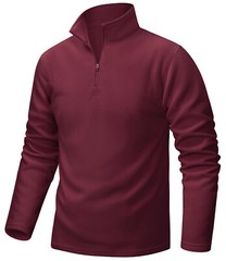 Mens 1/4 Zip Pullover Fleece Jacket Long Sleeve Warm Casual Athletic Sweatshirts