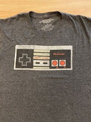 Camiseta Manga Corta Para Hombre Nintendo Franela Consola NES Gráfica Vintage