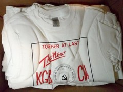 Reprint of vtg KGB CIA Shirt USA USSR Russia Ukraine Gorbachev Putin Biden Trump