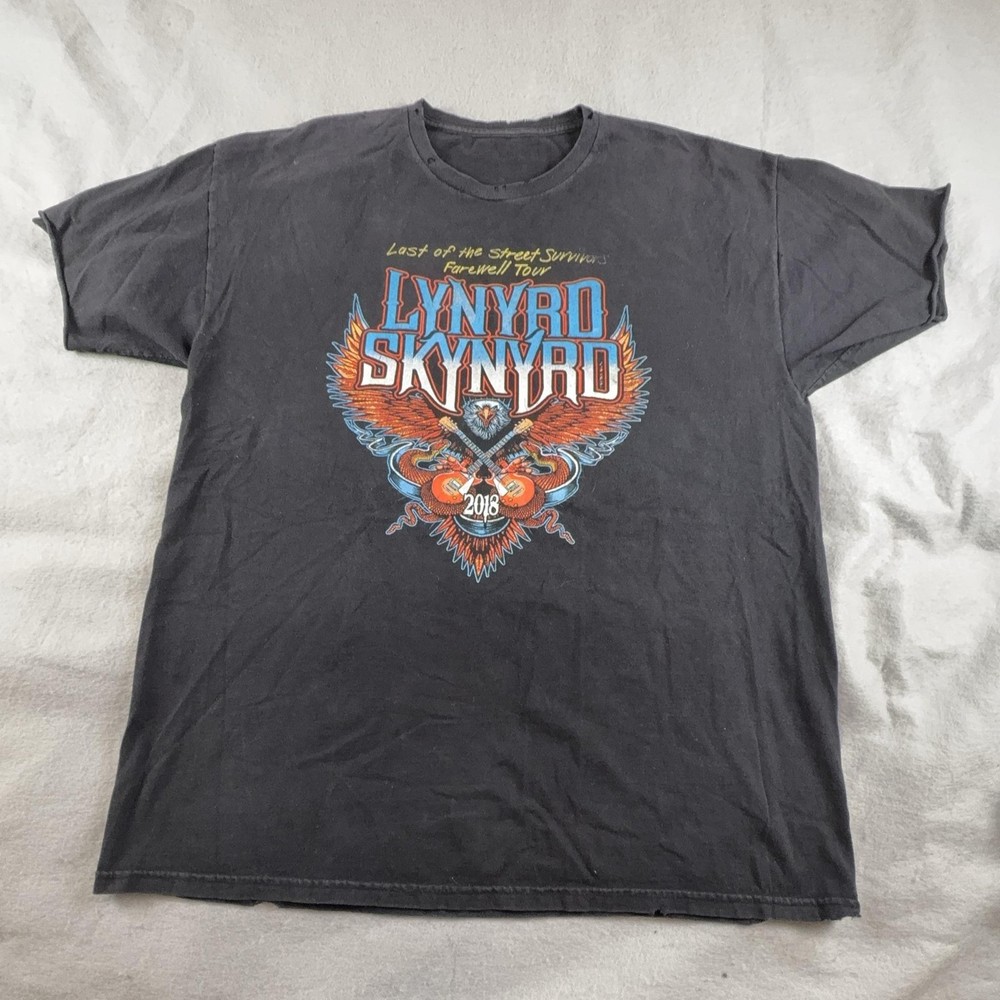 Lynyrd Skynyrd Shirt Mens XL Black Last Of The Street Survivors Tour 2018