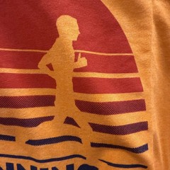 ASICS Mens Sunrise Runner Graphic Tee Running Apparel 3XL Marigold Orange NEW