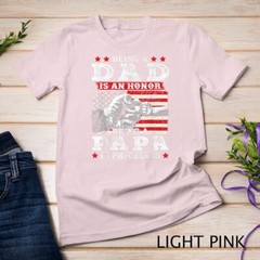 Mens Being Dad is an Honor Being Papa is Priceless USA Flag Unisex T-shirt