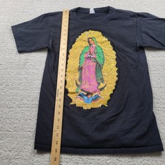 Yazbek Shirt Mens S Black Virgin Of Guadalupe Religious Graphic Tee Mexico