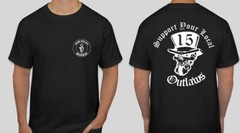 2 sided Support your local Outlaws Biker Motorcycle 15 t shirt outlaw Gun