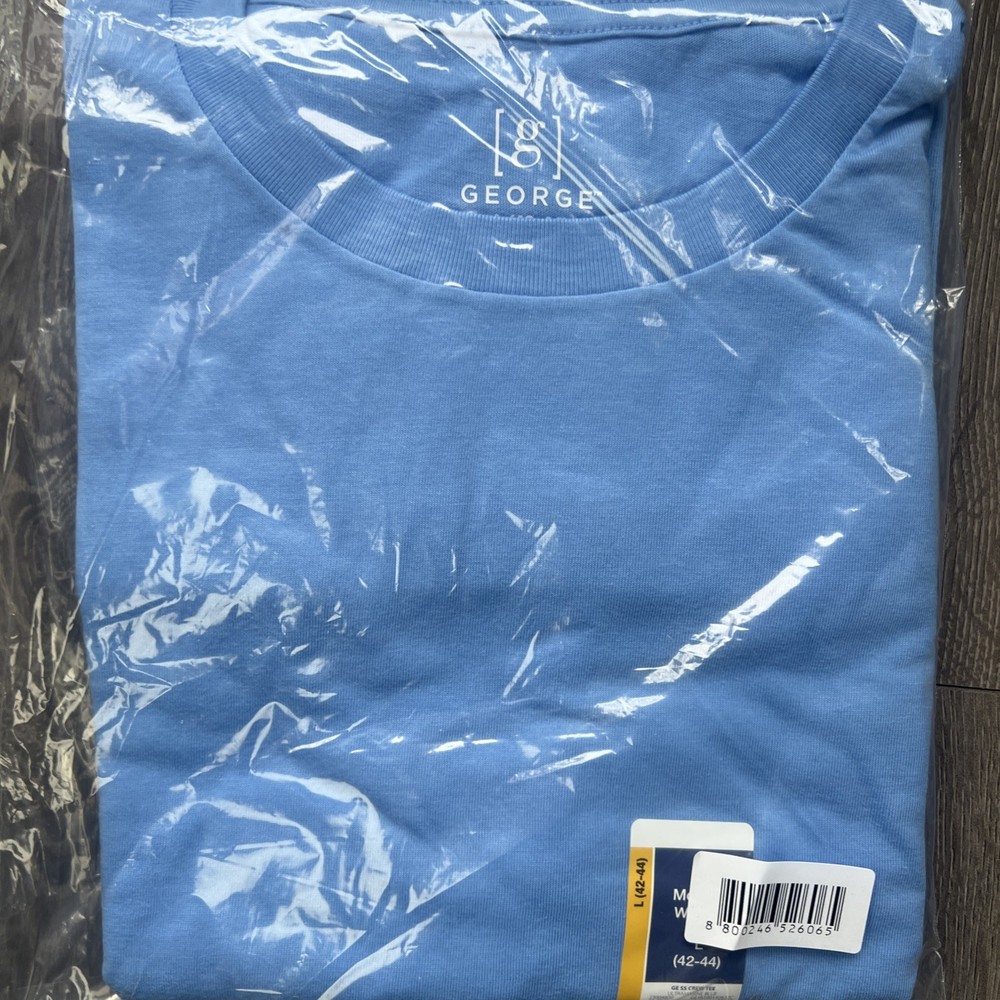 Pack of 2 Men’s Large T- Shirts, Ultramarine Blue. New. Brand: George.