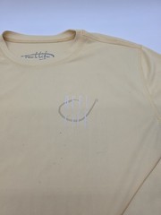 Reel Life Long Sleeve T-shirt Men L Yellow Graphic Print Logo..#39541