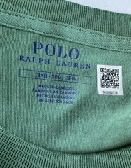 Polo Ralph Lauren Big & Tall Green Crew-Neck Pocket Shirt Men’s Size 3XB