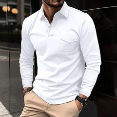Autumn And Winter New Sports Polo Shirt Men’s Long-sleeved Casual Lapel Polo Shi