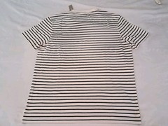 NWT J.Crew Size L Relaxed Vintage Wash T-Shirt Stripe Ivory Navy Lancet BZ100