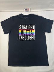 LGBTQA “Straight Outta The Closet” Pride Graphic shirt Unisex Size M Forever 21