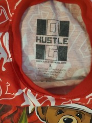 Bailey Apparel Hustle NO CAP Bear All Over Graphic Long Sleeve T-Shirt L large