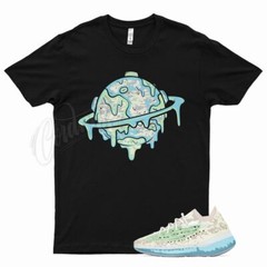 Black PLANET T Shirt for YZ Boost 380 Alien Blue Glow Green Grey
