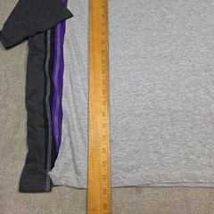 MNML minimal Re Sewn Vtg T multi Grays cuts on side hems Medium Purple Blue