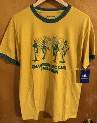 Champion Tshirt Mens Medium Yellow