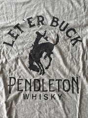 Pendleton Whisky Let’er Buck T Shirt Adult Medium M Rodeo Cowboy NEW