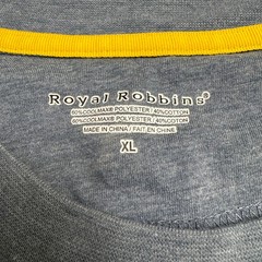 Royal Robbins Coolmax Basic T-Shirt Mens XL Blue Short Sleeve Crew Hiking Tee