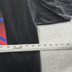 VINTAGE Hong Kong Men Shirt XL Black 90s USA Single Stitch Graphic Dragon Waves