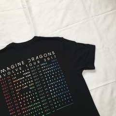 Imagine Dragons T Shirt L Black Evolve Tour 2017 Short Sleeve Band Music Unisex.