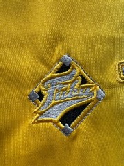 VTG 90’s Fubu League Men’s Sz XL Baseball Jersey Shirt Black Yellow Embroidered