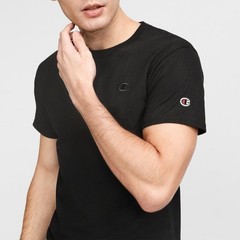 Champion Classic T-shirt C Logo Men XL Black Short Sleeve Cotton NWT