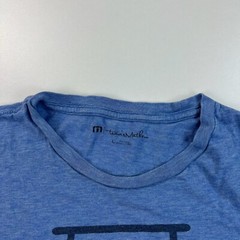 Travis Mathew Graphic Shirt Mens Large Blue Crew Neck Golf Cart Casual