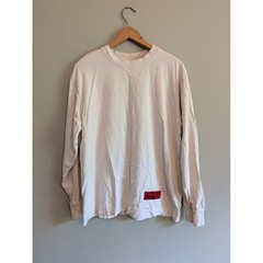 CHNGE Women Dont Owe You Sh*t Long Sleeve Shirt Organic Cotton Cream Mens Medium